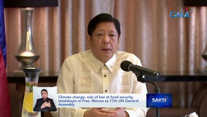 Climate change, rule of law at food security, tatalakayin ni Pres. Marcos sa 77th UN General Assembly | Saksi