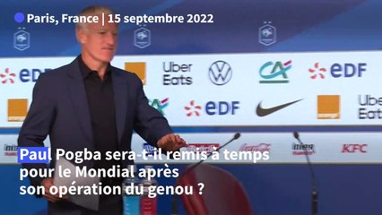 Football: Pogba n'ira pas au Mondial "s'il n'est pas rétabli" (Deschamps)