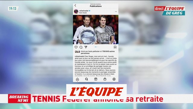 Rafael Nadal réagit à la retraite de Roger Federer - Tennis - ATP