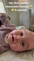 5-month-old baby clearly says I love you
