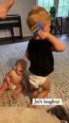 Baby's unique laughter is adorably contagious