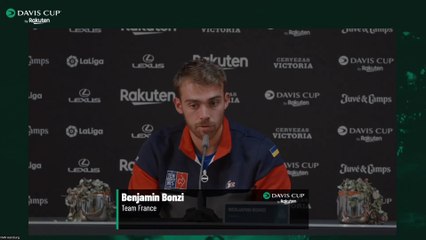 Coupe Davis 2022 - Benjamin Bonzi : "Roger Federer, je trouve ça triste et un coup dur de se dire qu'on le reverra plus sur les tournois"