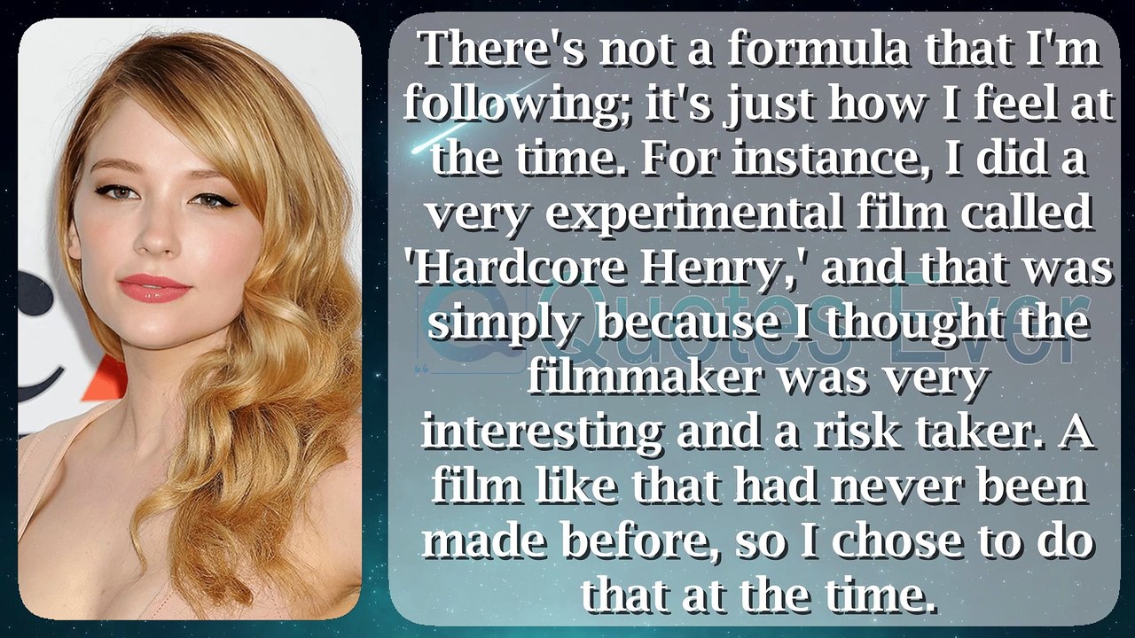 Haley Bennett 55 #quotes #quotesaboutlife #quotesaboutlove #quoteschannel Quotes Ever