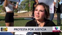 Decenas de estudiantes protestan tras la agresión de un adolescente en Vista High School
