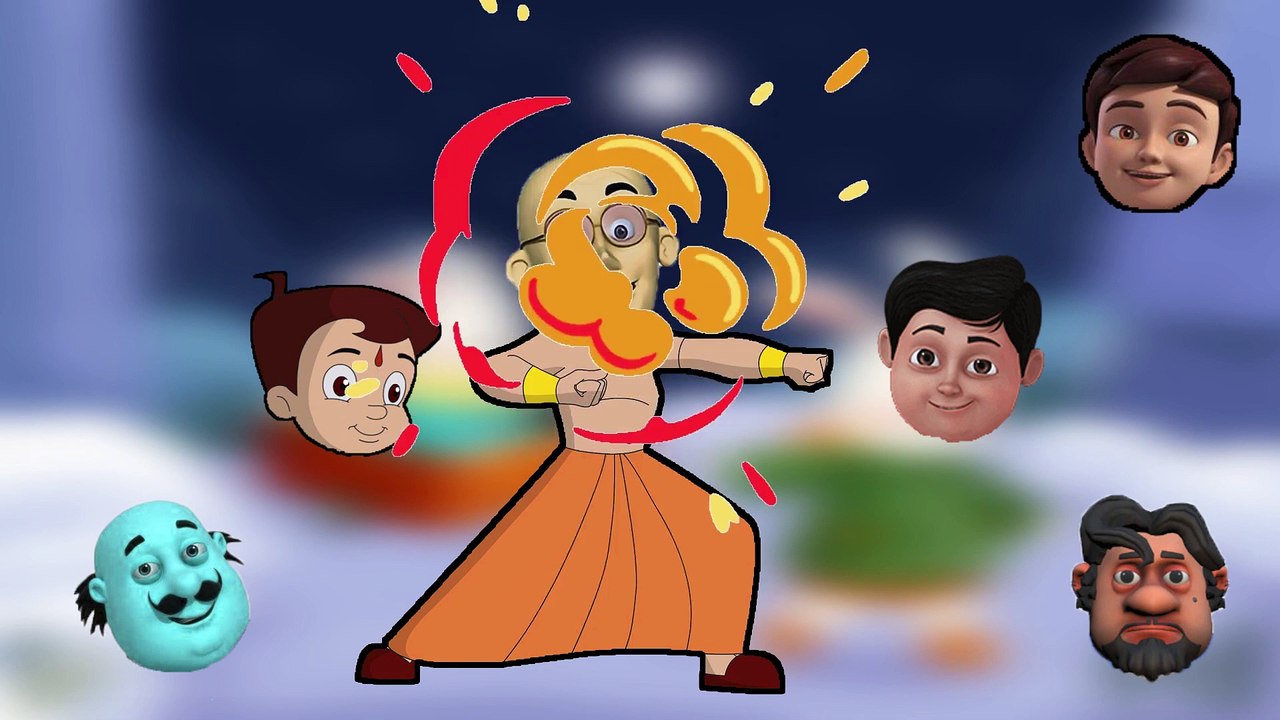 chota bheem mighty raju shiva motupatlu  Funny cartoon wrong face game-4