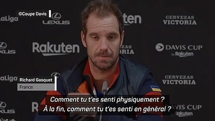 Coupe Davis : France - Gasquet : "J'ai eu pas mal de pression"