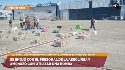 El vuelo debió ser reprogramado y el hombre terminó detenido