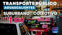 Suben las tarifas del transporte público en Aguascalientes