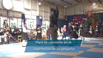 Papá baila con su hija en festival escolar al ver que no tenía pareja