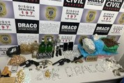 Polícia Civil prende oito investigados e apreende armas e drogas em cidade da Paraíba