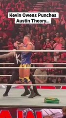 Kevin Owens Opens Up Fresh Can Of Whoop Ass On Austin Theory #wwe #fight