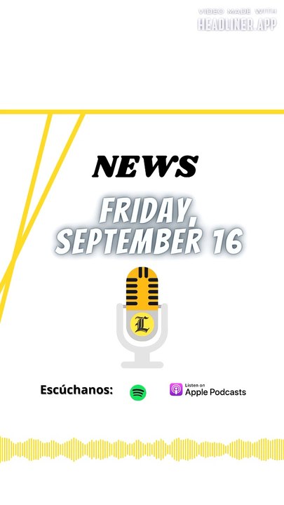 New's friday 16 september