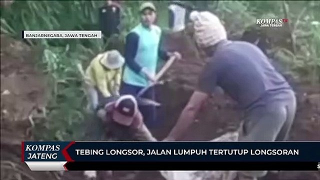 Tebing di Banjarnegara Longsor, Jalan Lumpuh Tertutup Longsoran