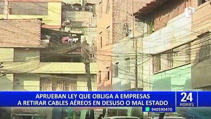 Comisión de Energía y Minas del Congreso aprueba retiro de cableado aéreo