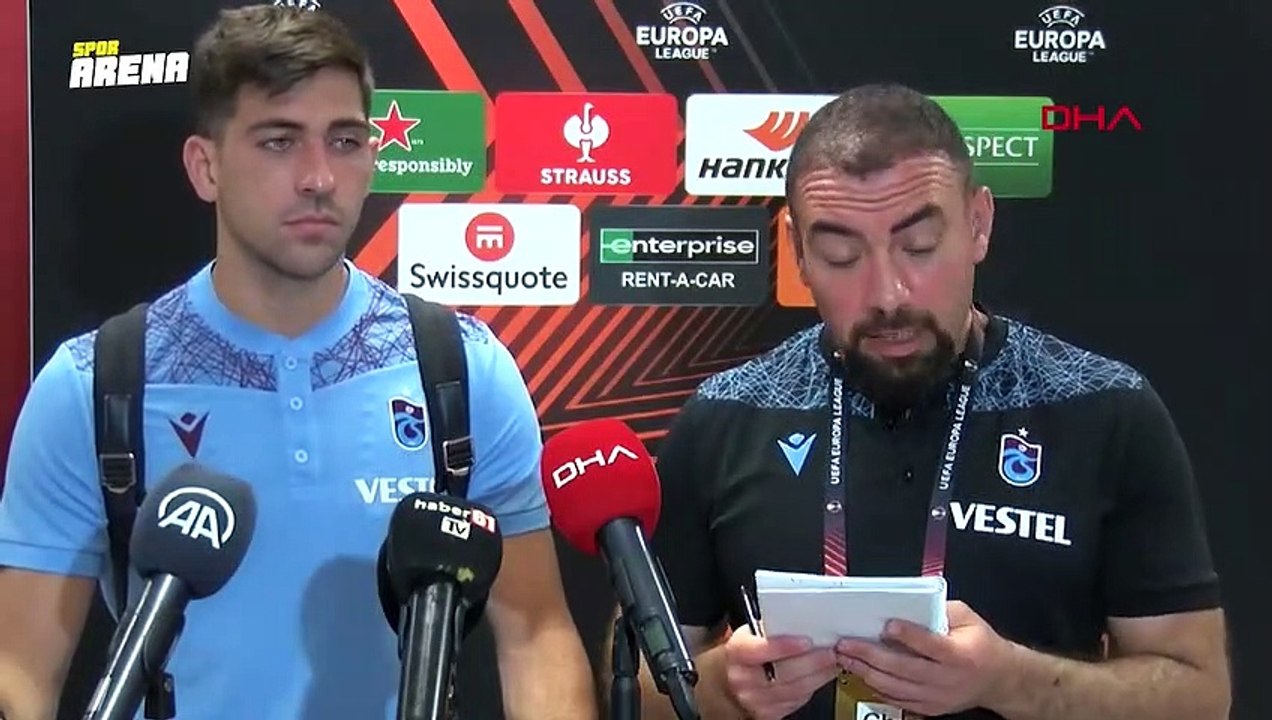 Trabzonspor'da Bakasetas, Marc Bartra, Vitor Hugo ve Jens Larsen, Kızılyıldız maçının ardından açıklamalarda bulundular