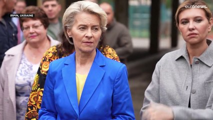 À Kyiv, von der Leyen réitère le soutien de l'UE à l'Ukraine "aussi longtemps qu'il le faudra"