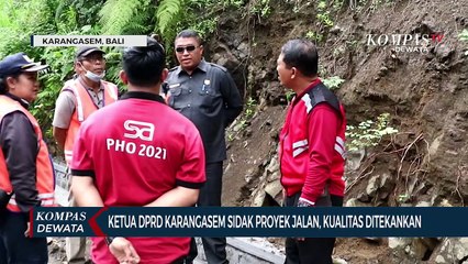 DPRD Karangasem Sidak Proyek Jalan Antiga Pesangkan