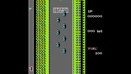 Road Fighter (NES) Complete - No Crash - Level 1