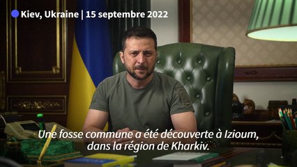 Une "fosse commune" découverte à Izioum, ville reprise aux Russes, affirme Zelensky