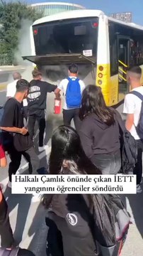Ey İmamoğlu, bakımsızlıktan yolda kalan İETT’nin motorundaki yangını bak bakalım kim söndürdü
