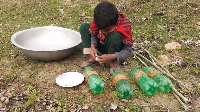 Best Fishing Video 2022 _ Traditional Boy Catching Big fish With Plastic Bottle Fish Hook By River