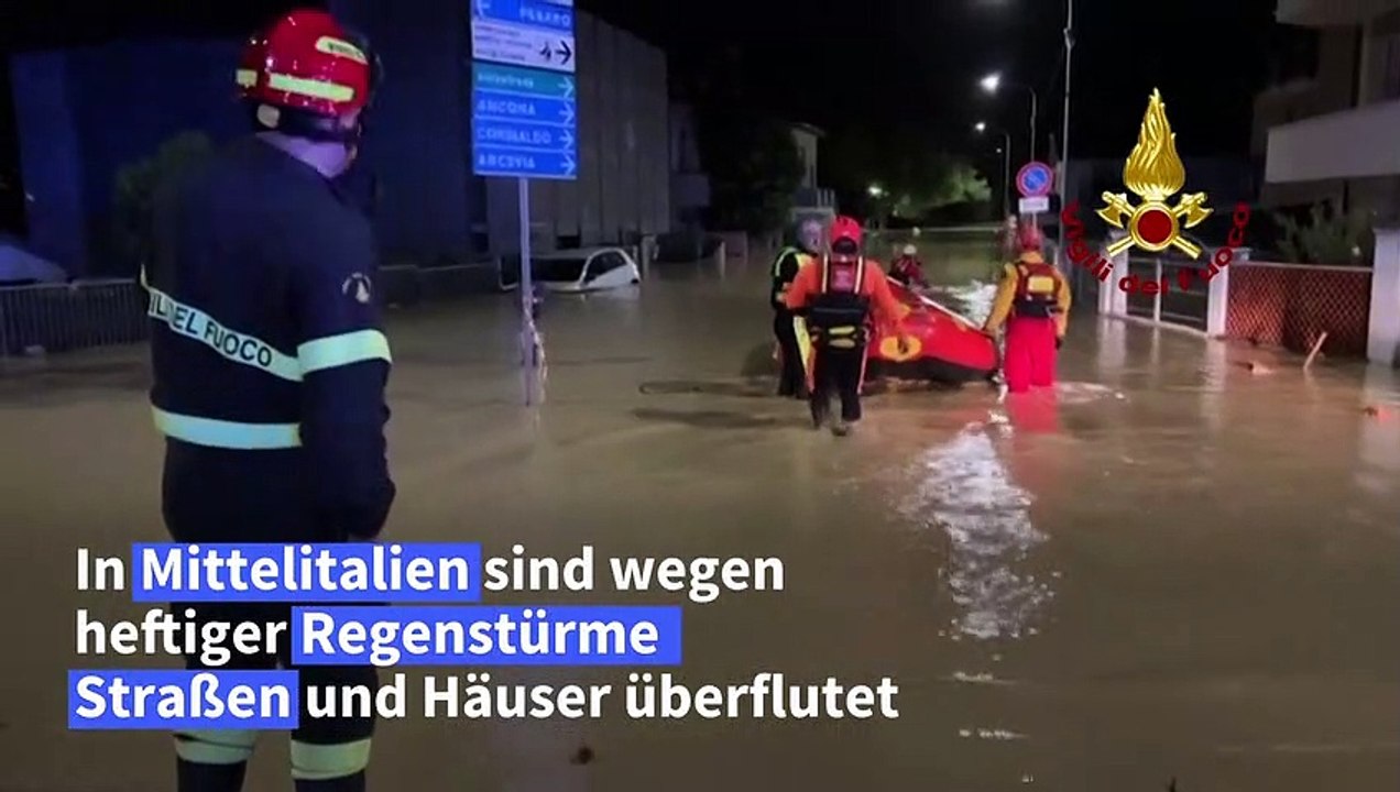Mehrere Tote bei heftigen Unwettern in Mittelitalien