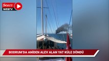 Aniden alev alan motor yat küle döndü