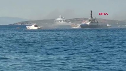 ALEV ALEV YANAN MOTOR-YATI TEKNESİNE BAĞLAYIP AÇIĞA GÖTÜRDÜ