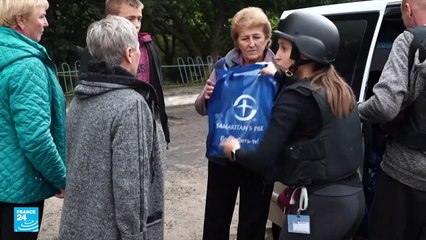 لقاء مع سكان منطقة في خاركيف المستعادة من الروس