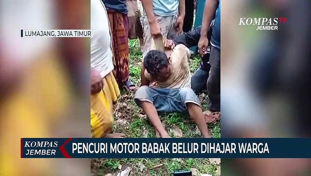 Kepergok Mencuri Motor, Maling Babak Belur Dihajar Warga