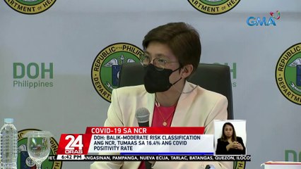 DOH: balik-moderate risk classification ang NCR, tumaas sa 16.4% ang COVID positivity rate | 24 Oras