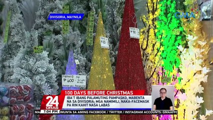 Iba't ibang palamuting pampasko, mabenta na sa Divisoria; mga namimili, naka-facemask pa rin kahit nasa labas | 24 Oras