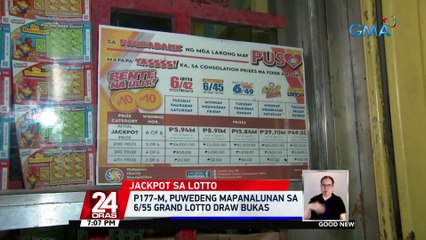 P177-M, puwedeng mapanalunan sa 6/55 Grand Lotto draw bukas | 24 Oras