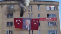 Hakkari haberi... MHP Hakkari İl Başkanlığı'nda yangın
