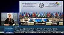 La XXII Cumbre de Jefes de Estados de la OCS celebró sesión plenaria de alto nivel