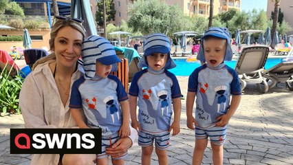 A mum of triplet toddlers has strict daily routine including pumping three litres of breast milk