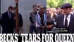 David Beckham weeps as he solemnly walks past Queen's coffin after queuing from 2am for THIRTEEN HOURS along with thousands of other mourners to pay his respects to Her Majesty