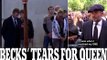 David Beckham weeps as he solemnly walks past Queen's coffin after queuing from 2am for THIRTEEN HOURS along with thousands of other mourners to pay his respects to Her Majesty