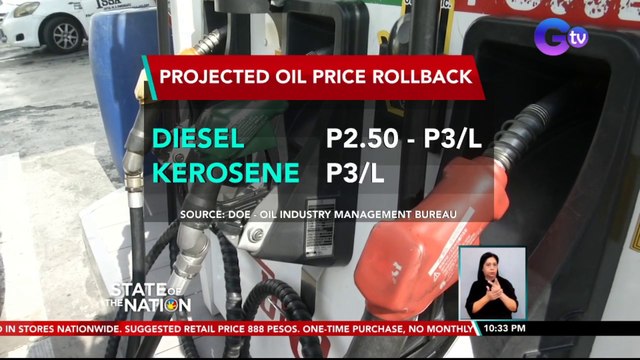 Bawas-singil sa ilang produktong petrolyo, posible sa susunod na linggo, ayon sa DOE | SONA