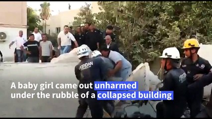Jordan: 'Miracle' baby pulled alive from collapsed building