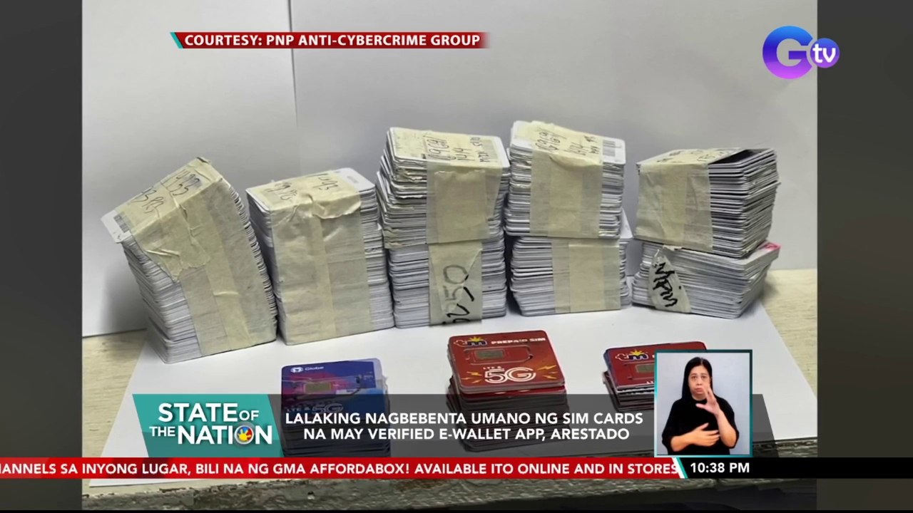 Lalaking nagbebenta umano ng mga sim card na may nakarehistrong GCASH account na verified, arestado | SONA