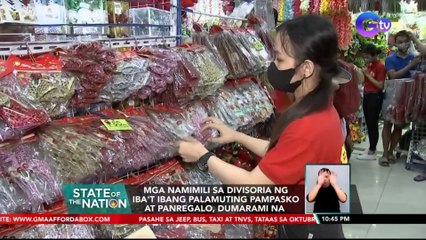 Mga namimili sa divisoria ng iba't ibang palamuting pampasko at panregalo, dumarami na | SONA