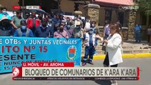 Vecinos de K´ara K’ara realizan vigilia en la Gobernación exigiendo traslado del botadero