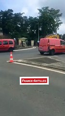 Blocage rond-point La Boucan