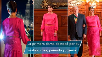 La vestimenta de Beatriz Gutiérrez Müller para el Grito de Independencia