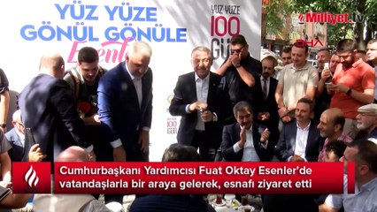 Cumhurbaşkanı Yardımcısı Oktay, Esenler'de esnafı ziyaret etti
