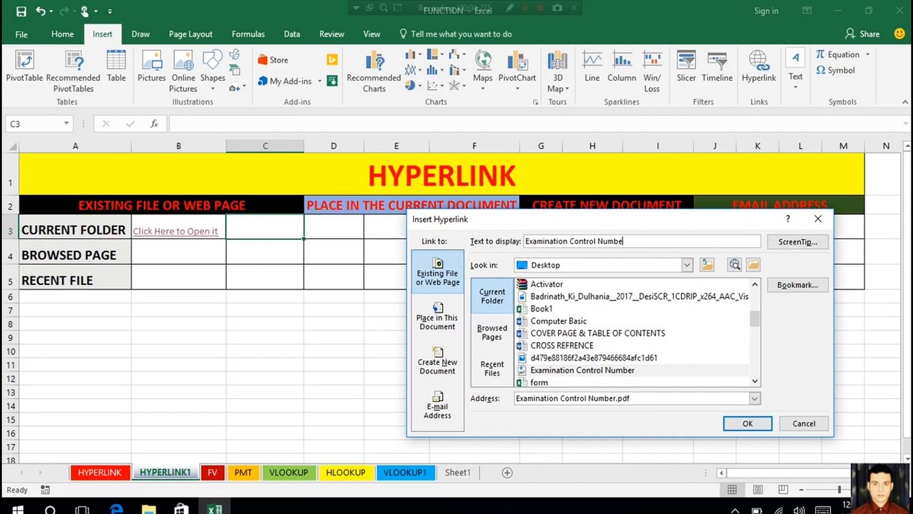 Excel_Hyperlink_Hindi_Part1