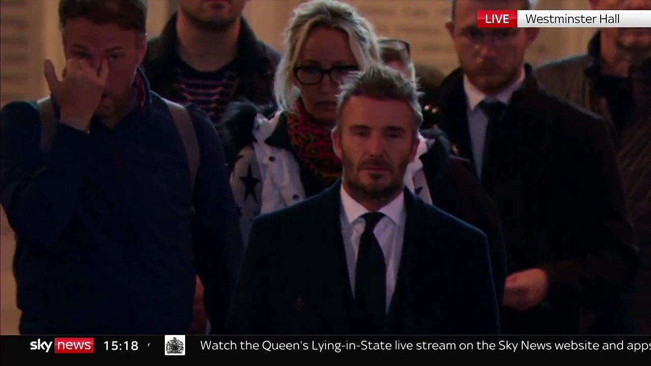David Beckham se despide de la reina Isabel II
