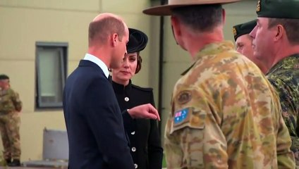 Prince William and Kate meet troops deployed for Queen's funeral