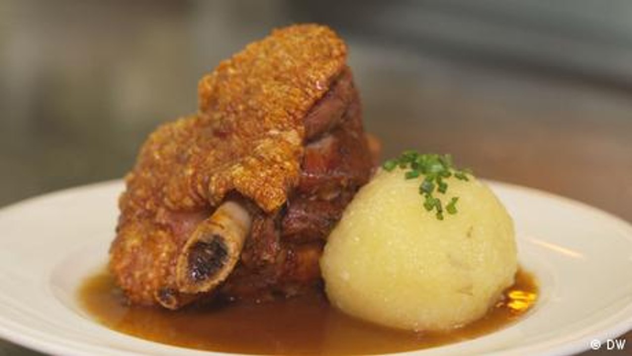 A typical Oktoberfest treat: Bavarian Schweinshaxe